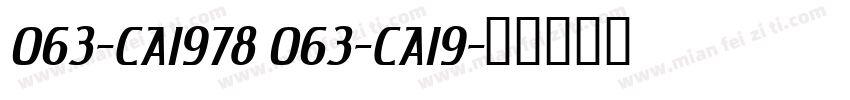 063-CAI978 063-CAI9字体转换